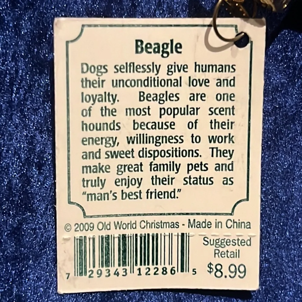 Beagle Dog Old World Christmas Ornament - Picture 7 of 16
